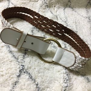 New Anthropologie Linea Pelle White Leather Belt